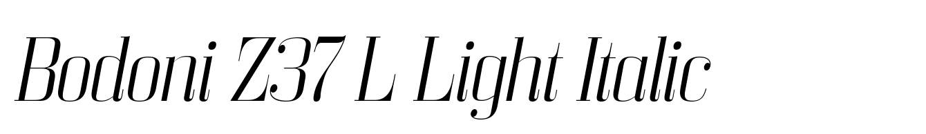 Bodoni Z37 L Light Italic